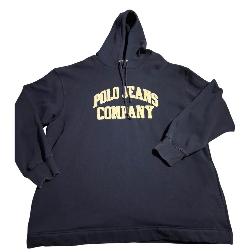 Vintage Y2k Polo Jeans Ralph Lauren Grungecore Preppy Varsity Hoodie Sweatshirt